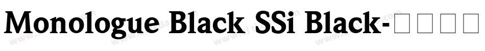 Monologue Black SSi Black字体转换